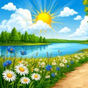 Белый день присел у речки...1 В. Шамонин-Версенев - фото