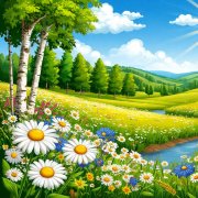 Плещется речка меж белых берёз...  В. Шамонин-Версенев