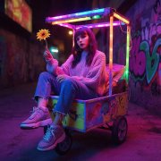 Markusa - девочка в тележке