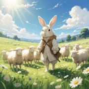 wise rabbit - the shepherd and the wolves - фото