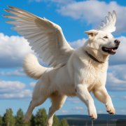 YSVAR project. Осень. Белый пёс