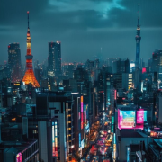 Evshy-Tokyo at night